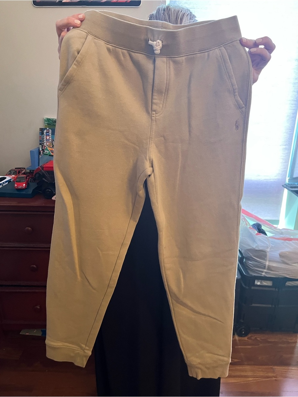 Polo by Ralph Lauren Tan Sweatpants with Drawstring Waist